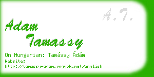 adam tamassy business card